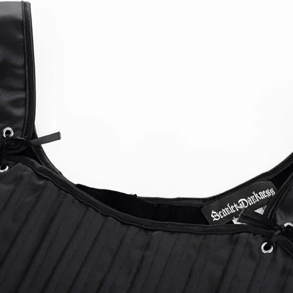 Scarlet Darkness Satin Black Corset Top, Size 16 NWT - Picture 10 of 13